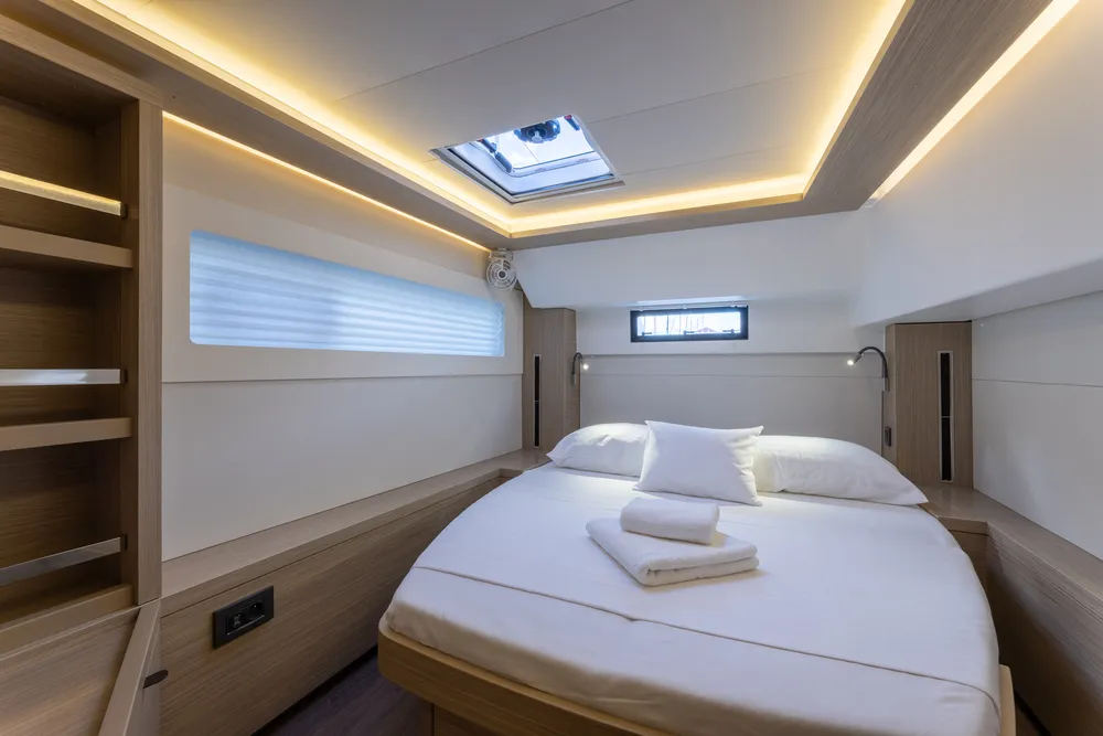 Cabin on Linda II, a Lagoon 46 catamaran at Split, Croatia
