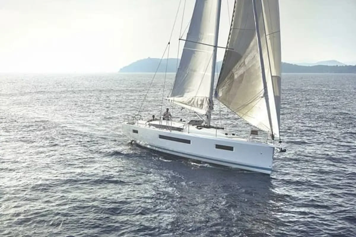 Exterior view of Jeanneau Sun Odyssey 440, a sailboat at Bodrum, Turkey