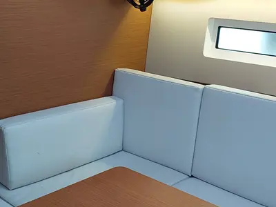 Salon of Jeanneau Sun Odyssey 440, a sailboat at Bodrum, Turkey