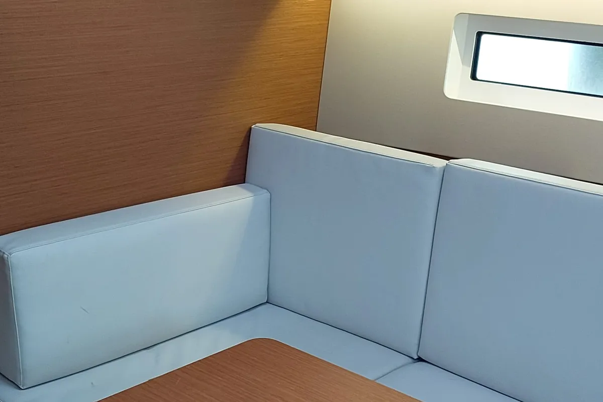 Salon of Jeanneau Sun Odyssey 440, a sailboat at Bodrum, Turkey