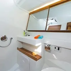Head on Jeanneau Sun Odyssey 440, a sailboat at Bodrum, Turkey