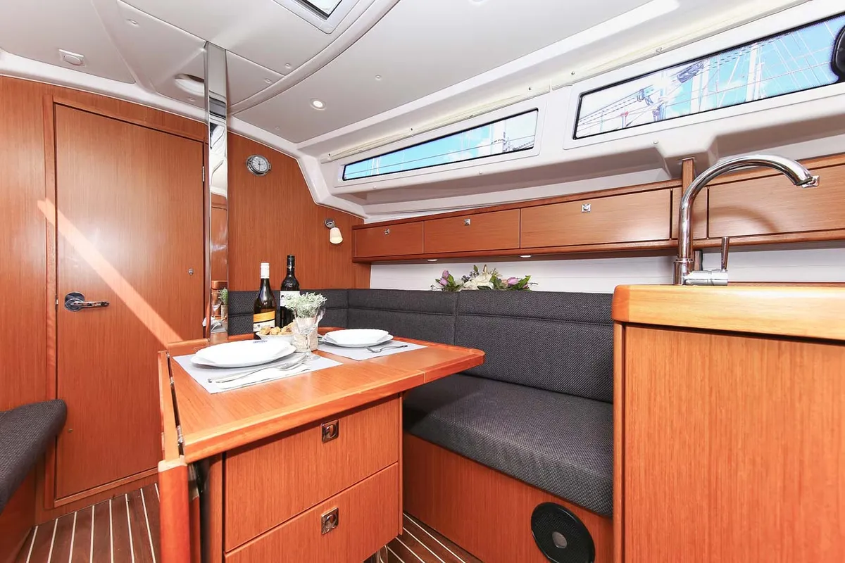 Salon of Nemo, a Bavaria Cruiser 33 sailboat at Murter, Croatia