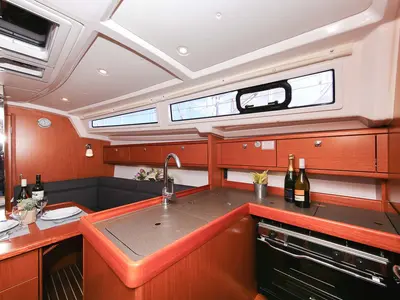 Galley of Nemo, a Bavaria Cruiser 33 sailboat at Murter, Croatia