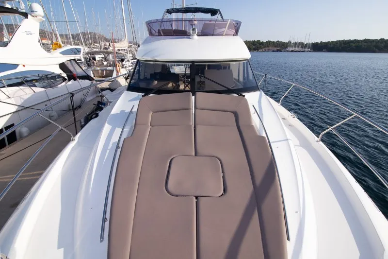 Deck of Serendipity I, a Prestige 500 motorboat at Grad Šibenik, Croatia