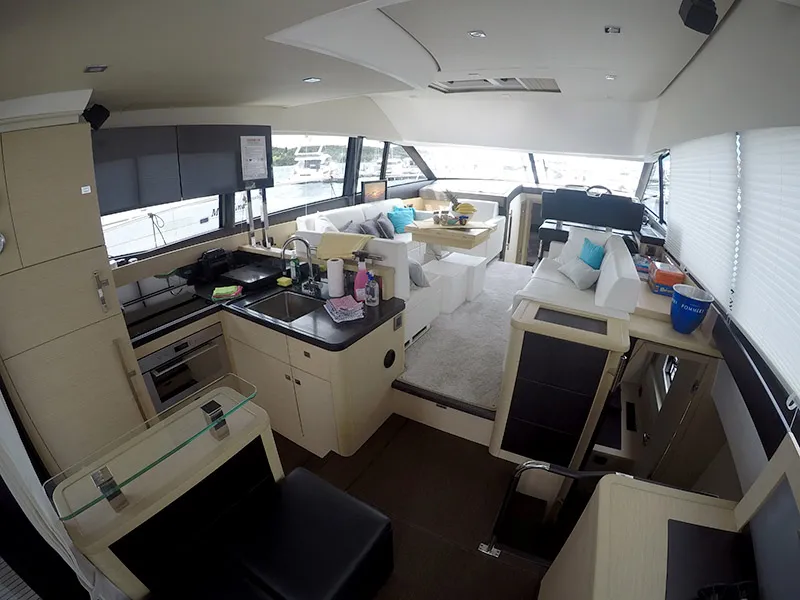 Salon of Serendipity I, a Prestige 500 motorboat at Grad Šibenik, Croatia