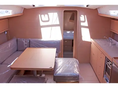 Salon of Vaiana, a Dufour 460 GL sailboat at Sithonia Municipal Unit, Greece