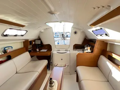 Salon of Marlem, a Beneteau First 25 S sailboat at Kerners, France
