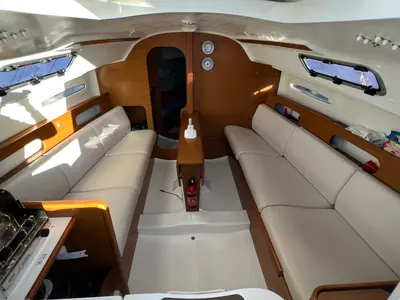 Salon of Marlem, a Beneteau First 25 S sailboat at Kerners, France