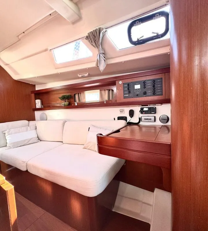 Salon of Finia, a Beneteau Oceanis 34 sailboat at Grad Opatija, Croatia