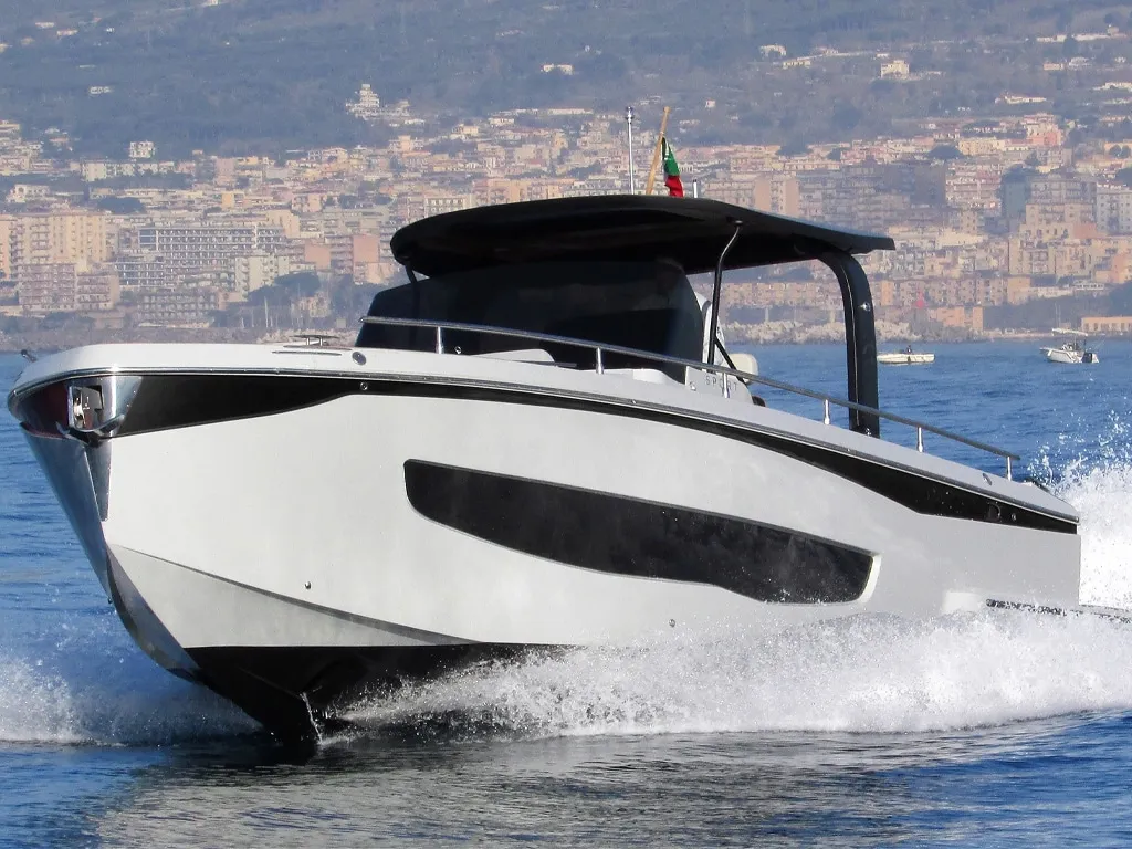 Exterior view of Federika III, a Gulet Italyure 38 motorboat at es Jonquet, Spain