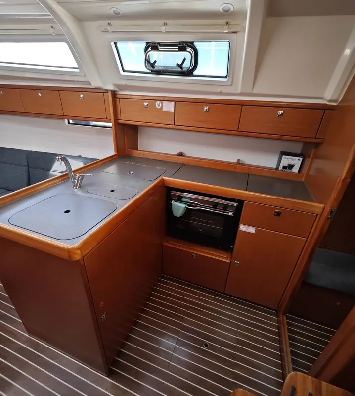 Galley of Almira, a Bavaria Cruiser 37 sailboat at Fethiye, Turkey