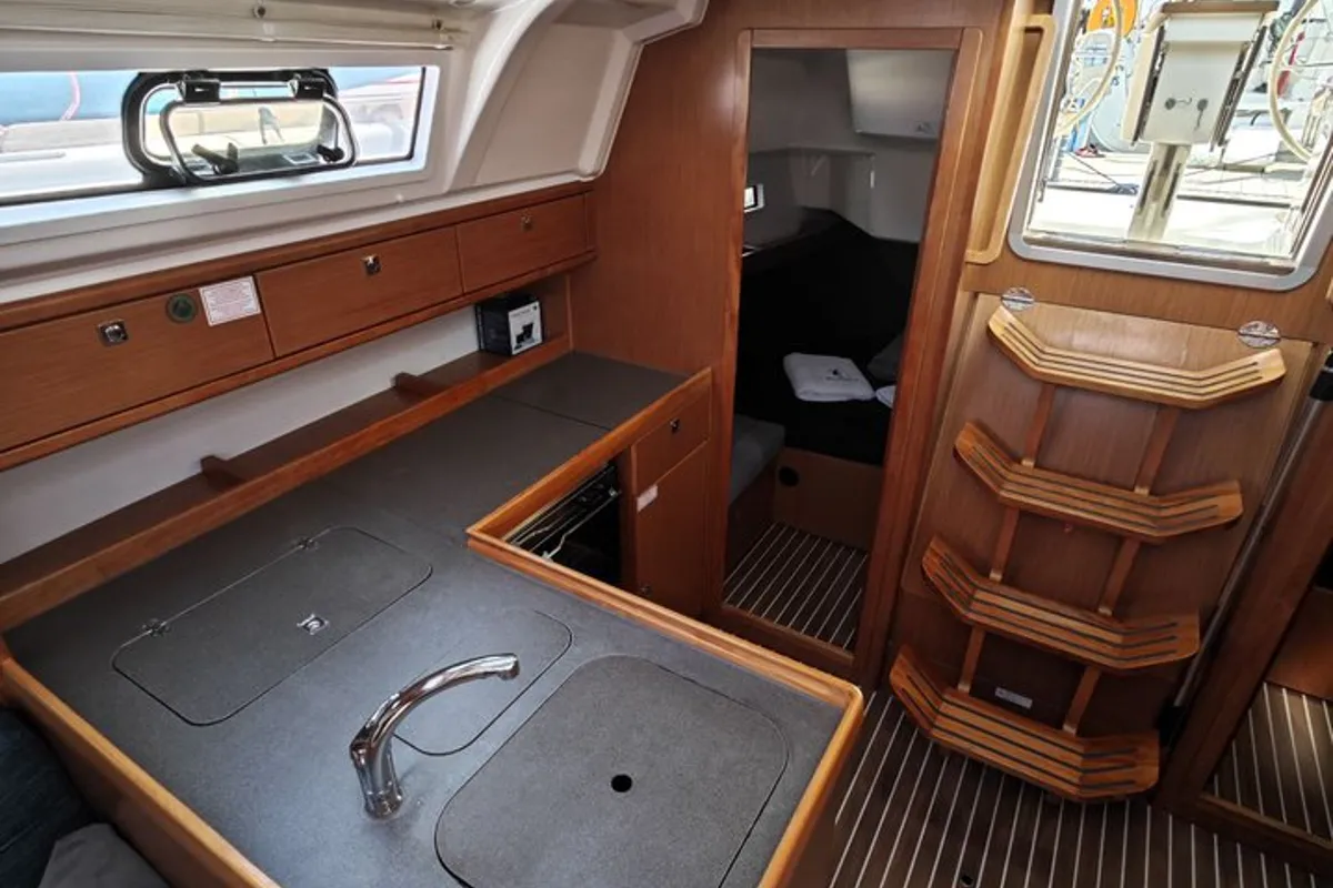 Galley of Almira, a Bavaria Cruiser 37 sailboat at Fethiye, Turkey