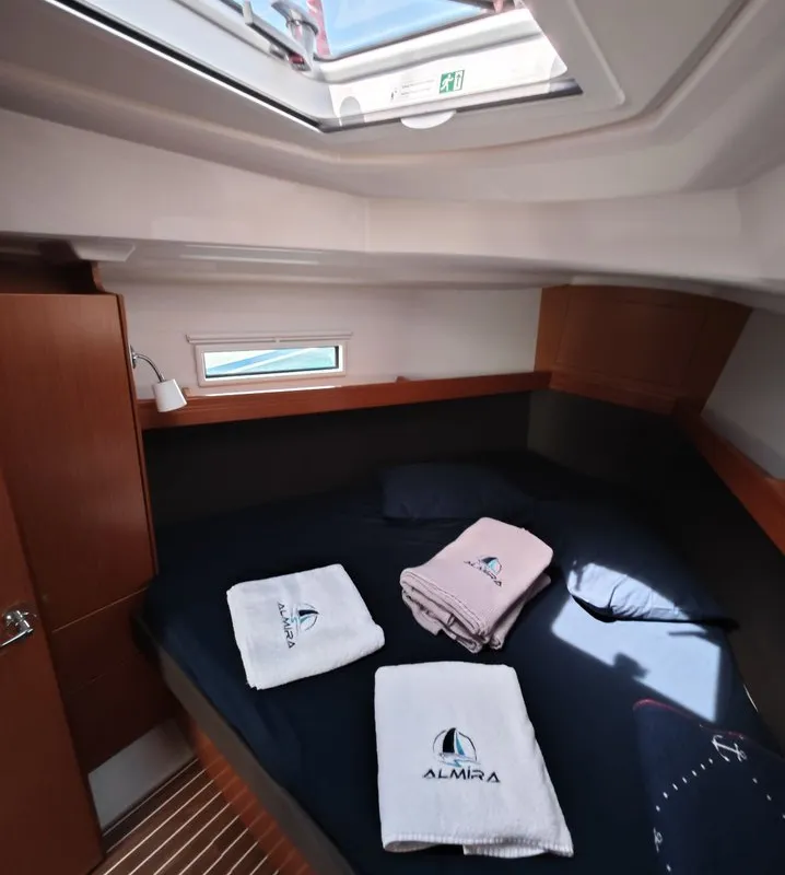 Cabin on Almira, a Bavaria Cruiser 37 sailboat at Fethiye, Turkey