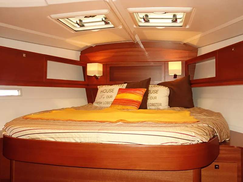 Cabin on My Life, a Dufour 450 Grand Large sailboat at Grad Pula, Croatia