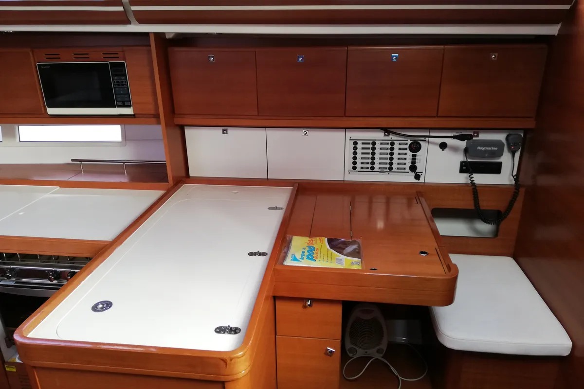 Galley of My Life, a Dufour 450 Grand Large sailboat at Grad Pula, Croatia