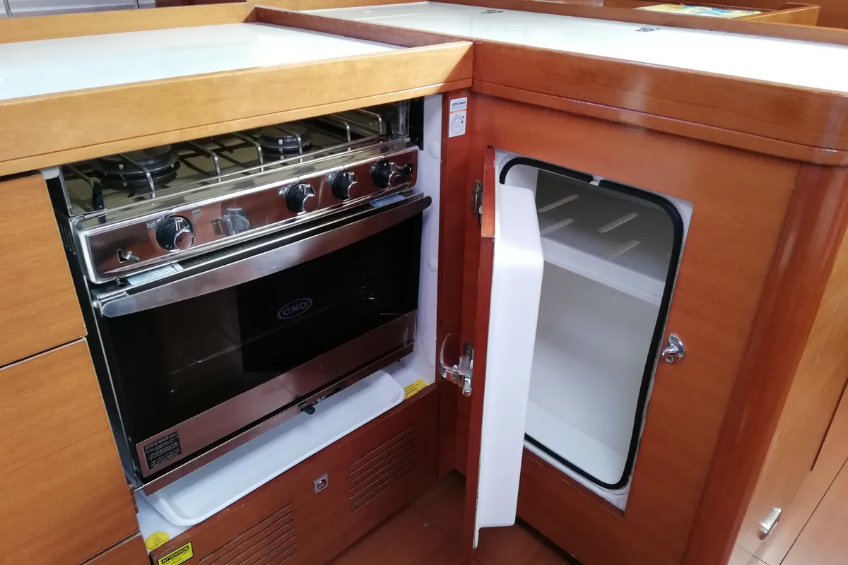 Galley of My Life, a Dufour 450 Grand Large sailboat at Grad Pula, Croatia