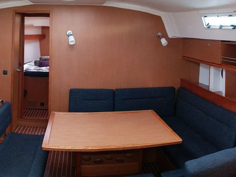 Salon of Alena, a Bavaria Cruiser 45 sailboat at Palma de Mallorca, Spain