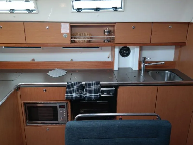 Galley of Alena, a Bavaria Cruiser 45 sailboat at Palma de Mallorca, Spain