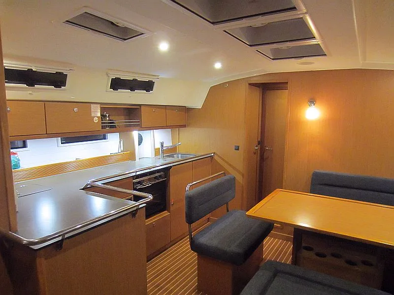 Galley of Alena, a Bavaria Cruiser 45 sailboat at Palma de Mallorca, Spain