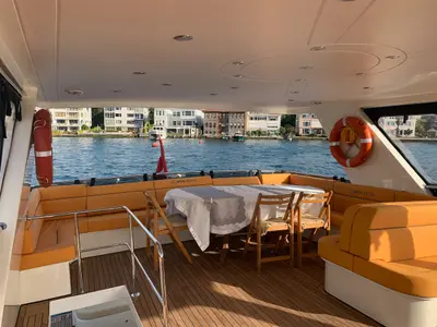 Salon of Defne Sultan, a Gulet Motoryacht motorboat at Kadıköy, Turkey