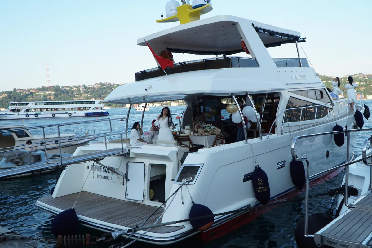 Exterior view of Defne Sultan, a Gulet Motoryacht motorboat at Kadıköy, Turkey