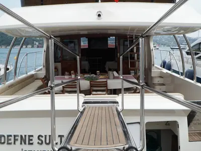 Deck of Defne Sultan, a Gulet Motoryacht motorboat at Kadıköy, Turkey