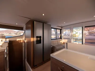 Galley of Gorgo, a Bali 4.4 catamaran at Municipal Unit of Rhodes, Greece