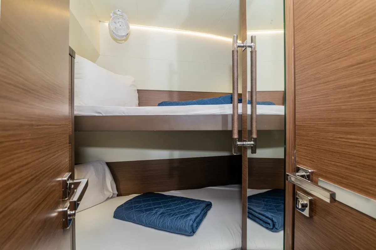 Cabin on Big Daddy, a Lagoon 52F catamaran at Olbia, Italy