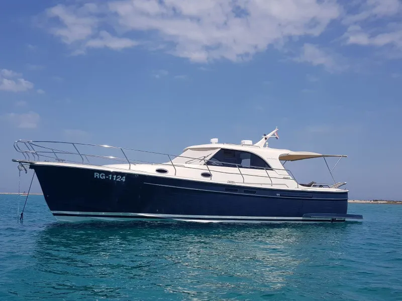 Exterior view of Tina II, a SAS - Vektor Adriana 44 motorboat at Zadar, Croatia