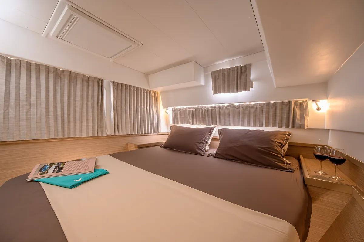 Cabin on Katharina, a Lagoon 42 catamaran at Trogir, Croatia
