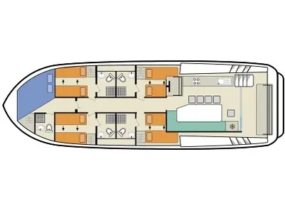 Floor plan of Horizon 5 - Premier 21, a Cygnet Horizon 5 motorboat at Saint-Usage, France
