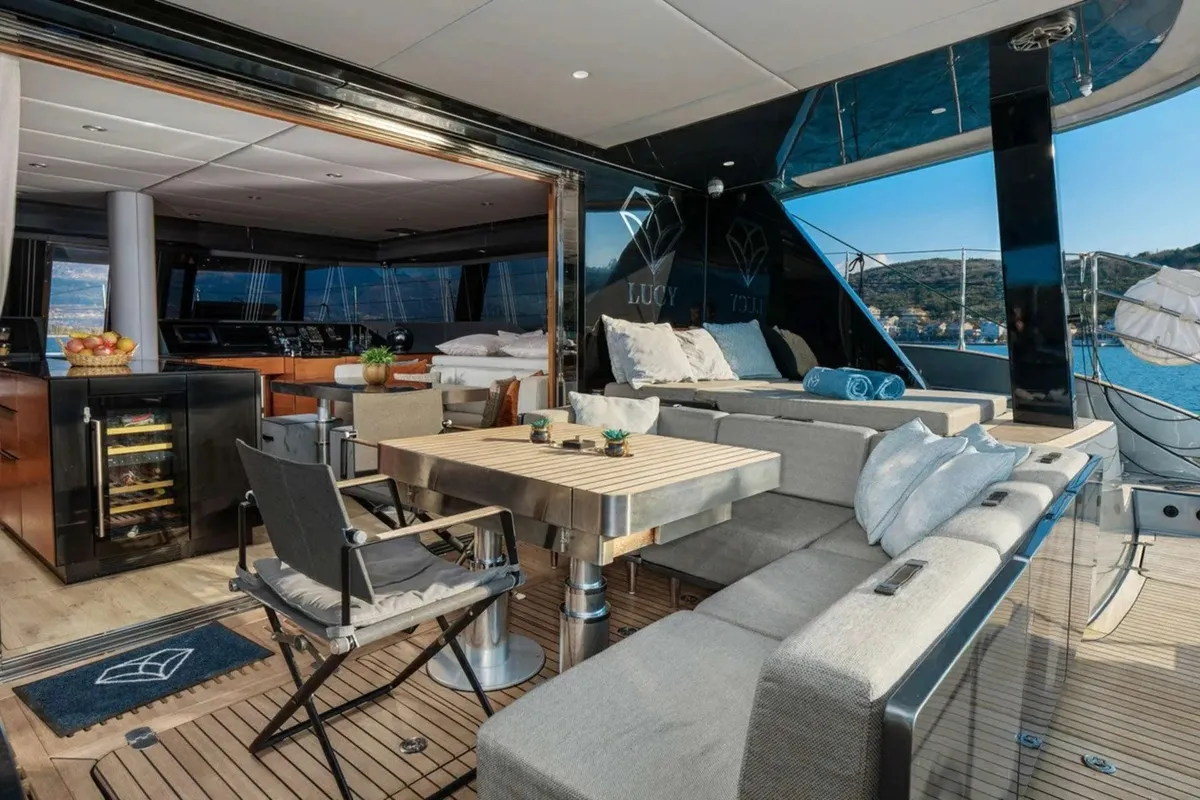 Lucy, a Sunreef 50 catamaran at Porto-Vecchio, France