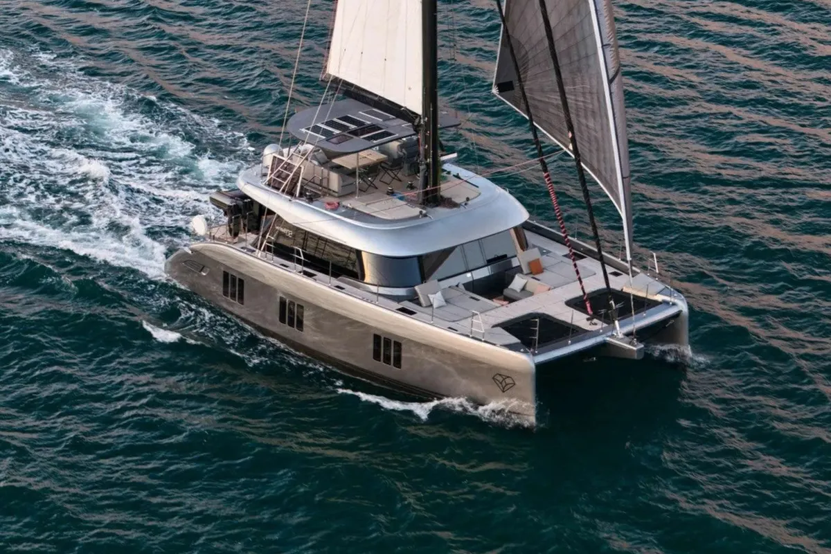 Lucy, a Sunreef 50 catamaran at Porto-Vecchio, France