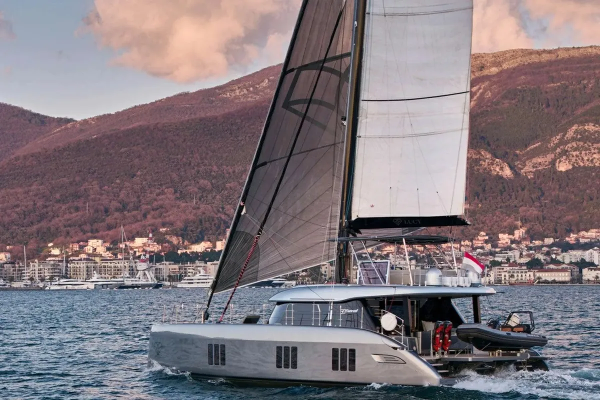 Lucy, a Sunreef 50 catamaran at Porto-Vecchio, France