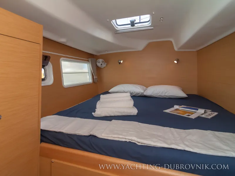 Cabin on Gratia, a Lagoon 380 catamaran at Dubrovnik, Croatia