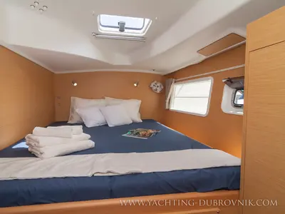 Cabin on Gratia, a Lagoon 380 catamaran at Dubrovnik, Croatia