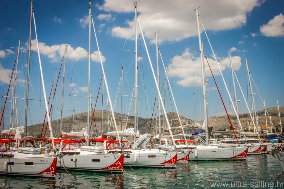 Exterior view of Porterusa, a Beneteau Oceanis 41.1 sailboat at Općina Medulin, Croatia