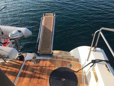 Deck of No name - Whole Yacht, a Lagoon 450 Fly catamaran at Municipal Unit of Lefkada, Greece