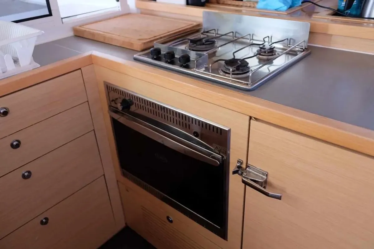 Galley of No name - Whole Yacht, a Lagoon 450 Fly catamaran at Municipal Unit of Lefkada, Greece