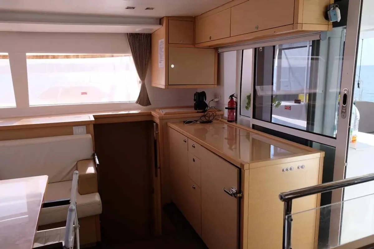 Galley of No name - Whole Yacht, a Lagoon 450 Fly catamaran at Municipal Unit of Lefkada, Greece