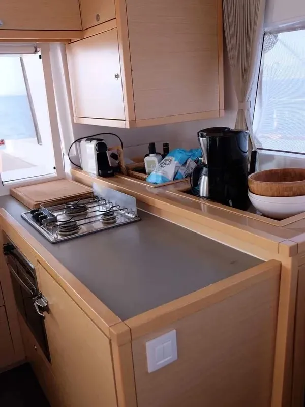 Galley of No name - Whole Yacht, a Lagoon 450 Fly catamaran at Municipal Unit of Lefkada, Greece
