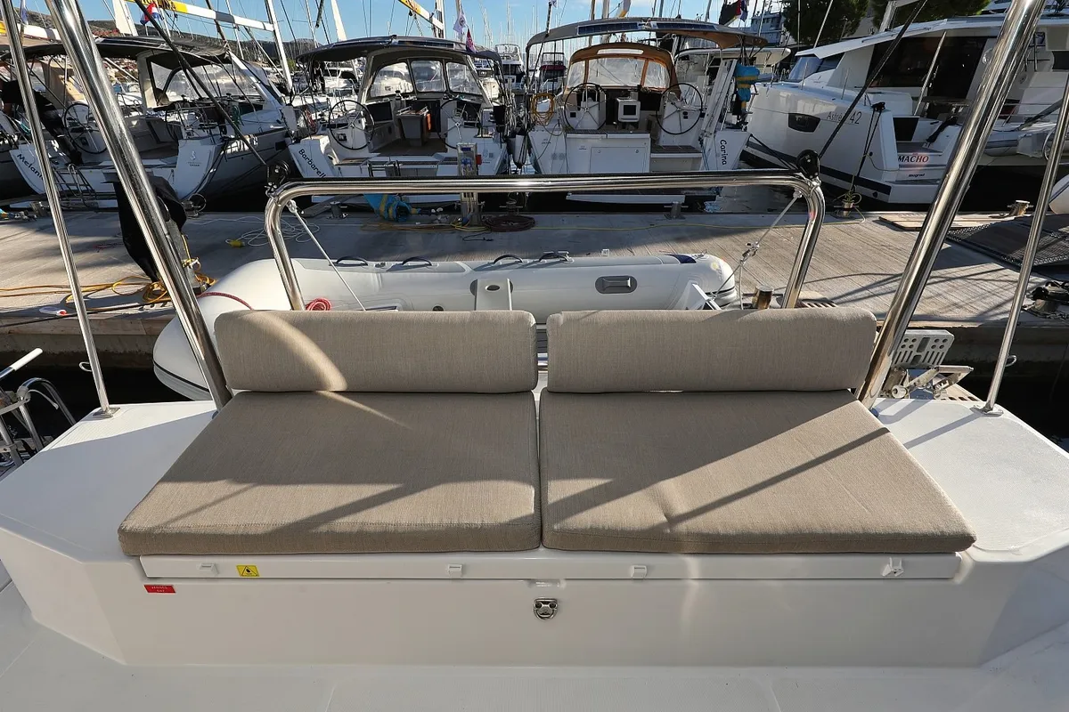Sea Office, a Bali Catspace catamaran at Grad Trogir, Croatia