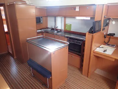 Galley of Verdi, a Bavaria 55 Cruiser sailboat at Sukošan, Croatia