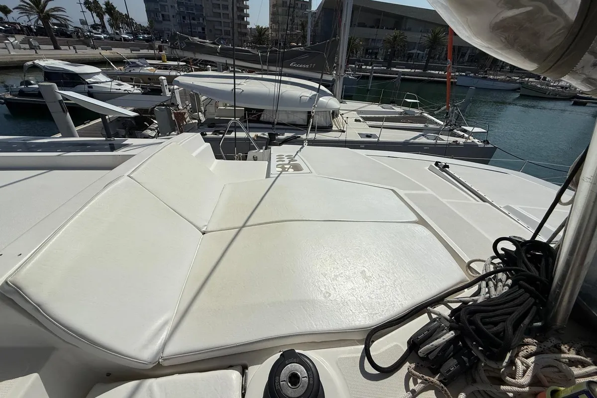 Bagatelle, a Bali 4.1 catamaran at Port de Sete, France