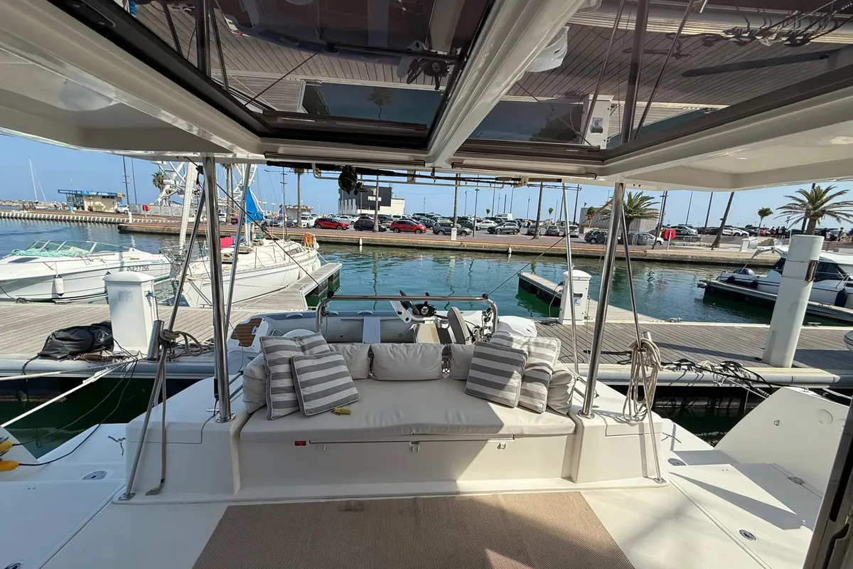 Bagatelle, a Bali 4.1 catamaran at Port de Sete, France