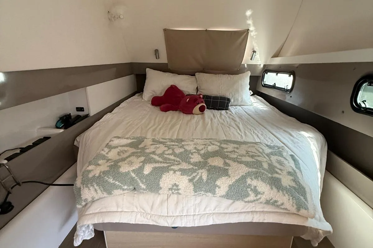 Bagatelle, a Bali 4.1 catamaran at Port de Sete, France