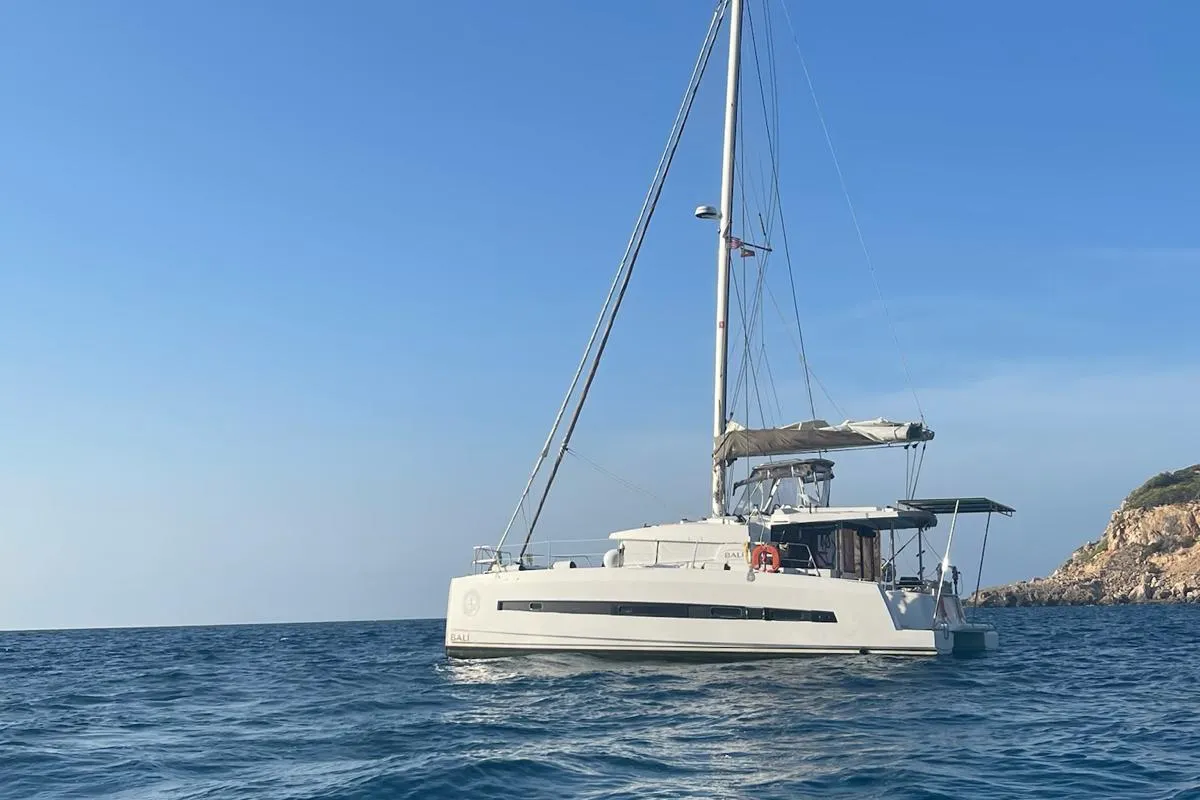 Bagatelle, a Bali 4.1 catamaran at Port de Sete, France