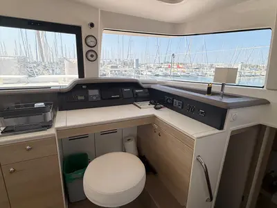 Bagatelle, a Bali 4.1 catamaran at Port de Sete, France