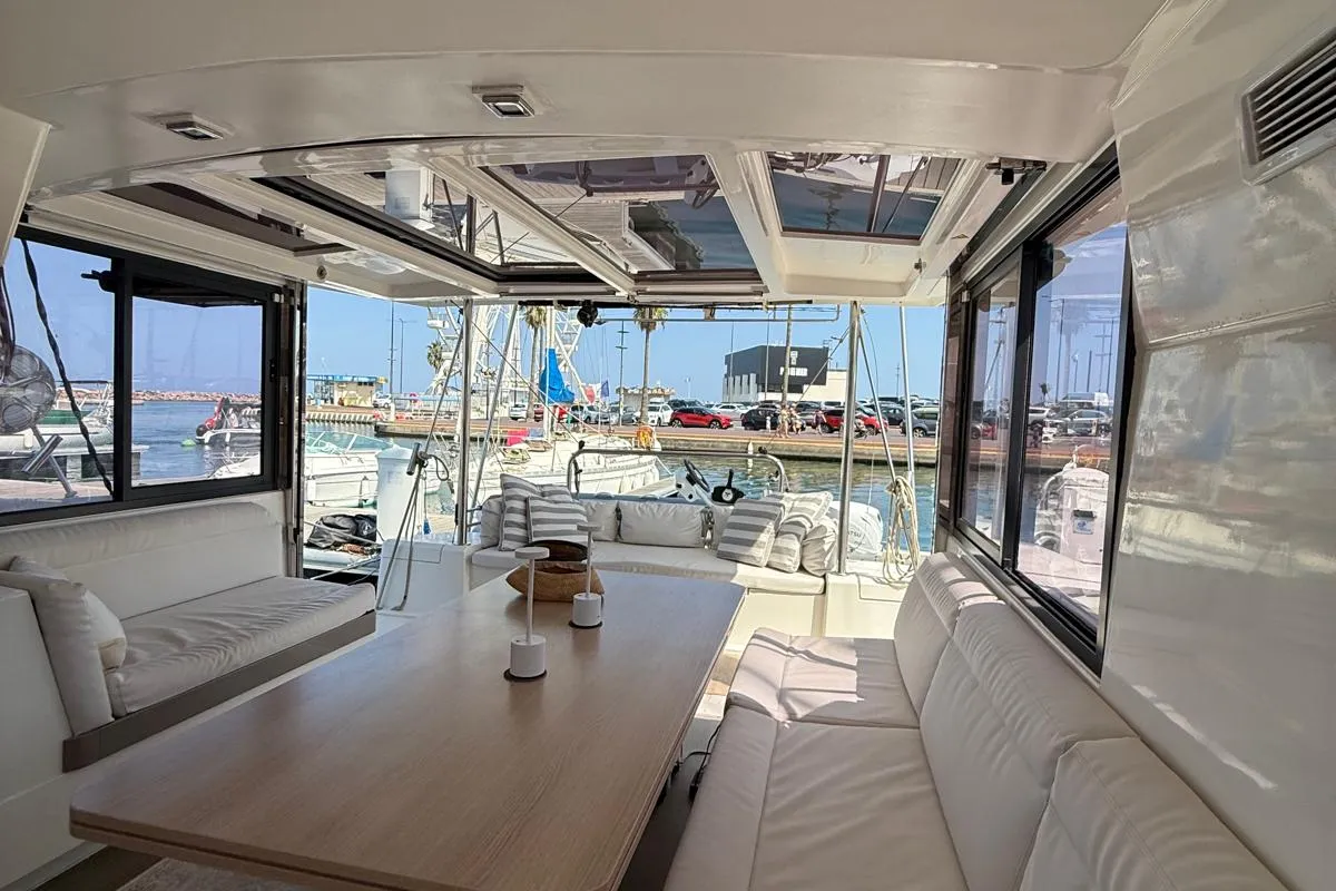 Bagatelle, a Bali 4.1 catamaran at Port de Sete, France