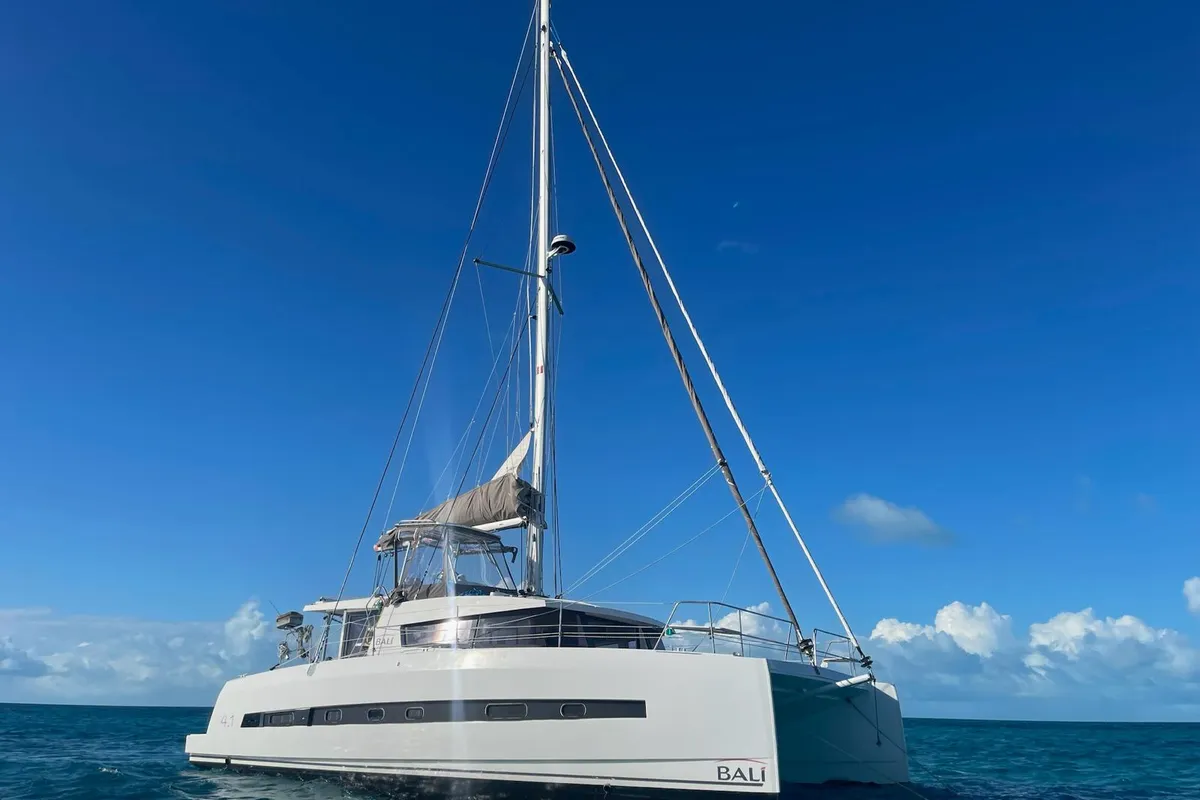 Bagatelle, a Bali 4.1 catamaran at Port de Sete, France